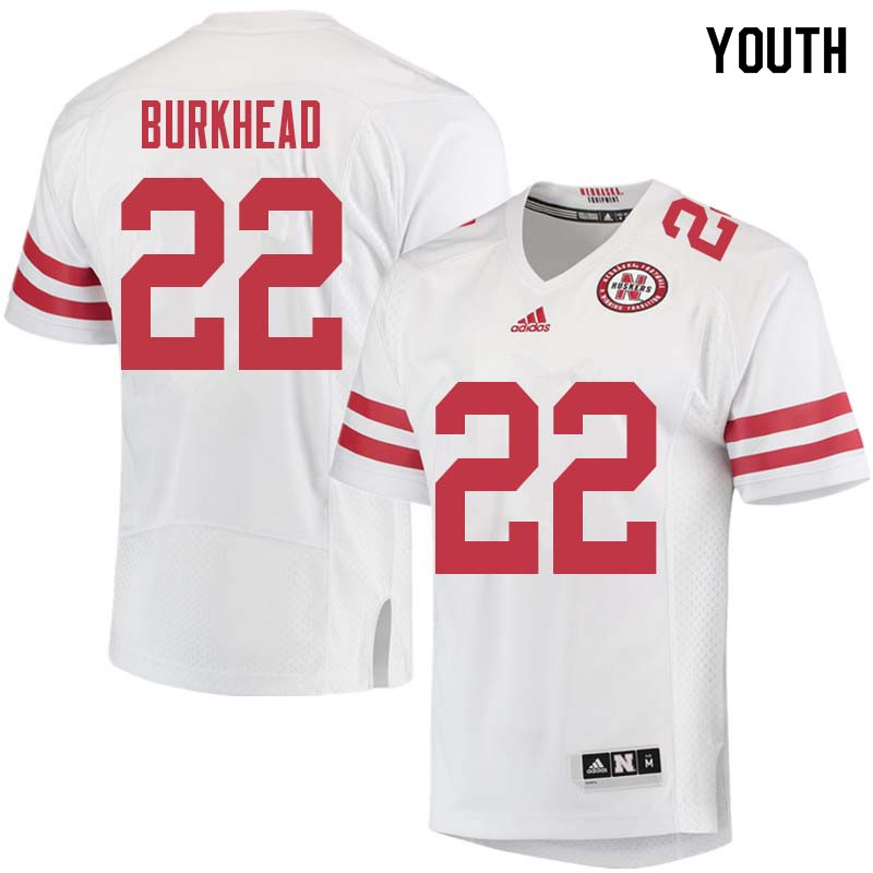 Youth #22 Rex Burkhead Nebraska Cornhuskers College Football Jerseys Sale-White